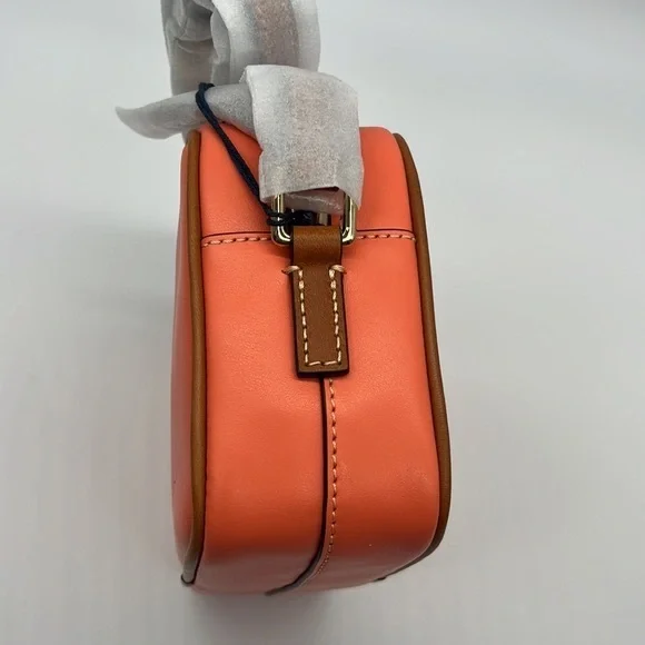 Dooney & Bourke Wexford Leather Camera Crossbody Coral - Picture 7 of 14